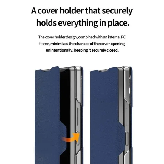 Cover Samsung Z Fold 6 Bonnet Diary Flip Case Araree - Blue